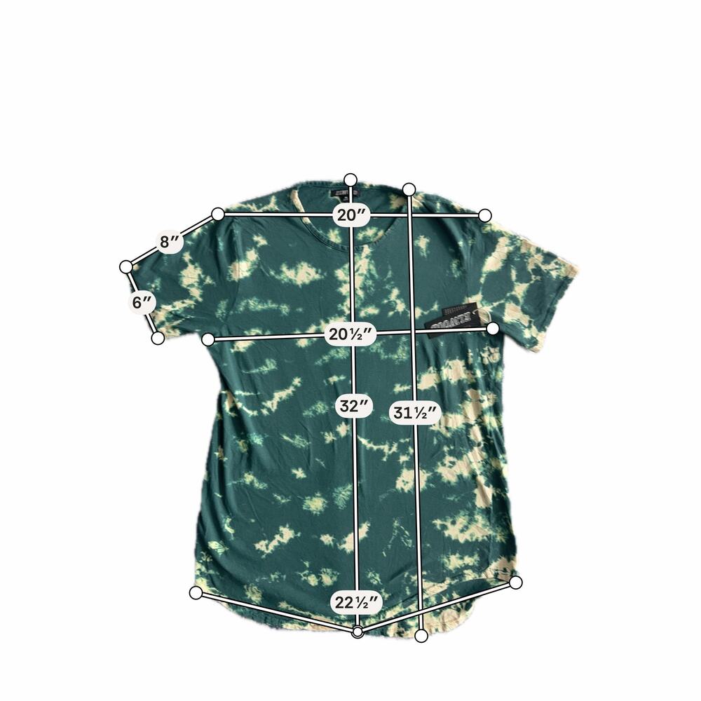 NWT New ELWOOD Green Tie Dye Short Sleeve Cotton T-Shirt Men's Size Medium - Picture 4 of 8